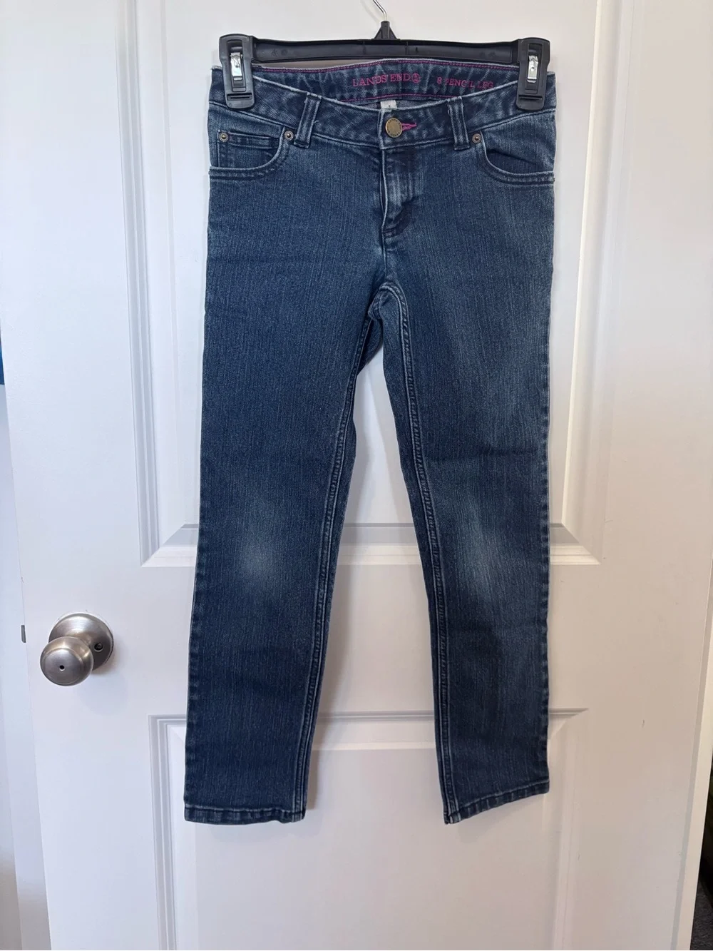 Lands' End Girls Dark Indigo Skinny Jeans